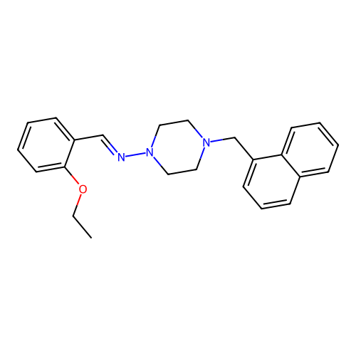 N-(2-Ethoxybenzylidene)-4-(1-naphthylmethyl)-1-piperazinamine structure
