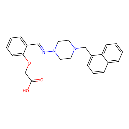 (2-(((4-(1-Naphthylmethyl)-1-piperazinyl)imino)methyl)phenoxy)acetic acid structure