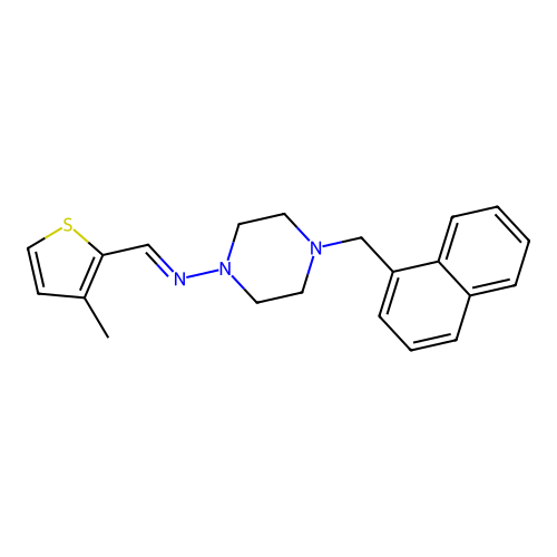 N-((3-Methyl-2-thienyl)methylene)-4-(1-naphthylmethyl)-1-piperazinamine structure