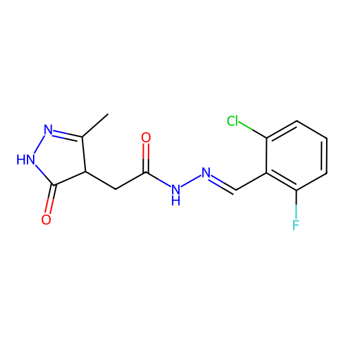 C13H12ClFN4O2 structure