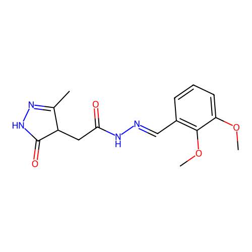 N'-[(E)-(2,3-DIMETHOXYPHENYL)METHYLIDENE]-2-(3-METHYL-5-OXO-4,5-DIHYDRO-1H-PYRAZOL-4-YL)ACETOHYDRAZIDE structure