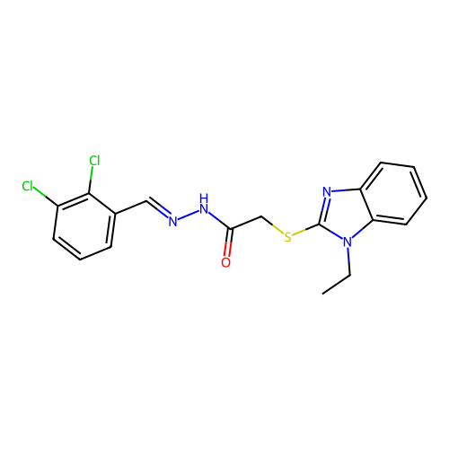 C18H16Cl2N4OS structure