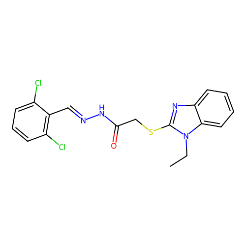 C18H16Cl2N4OS structure