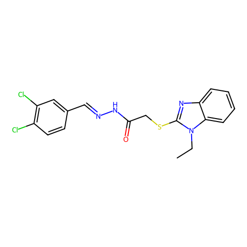C18H16Cl2N4OS structure