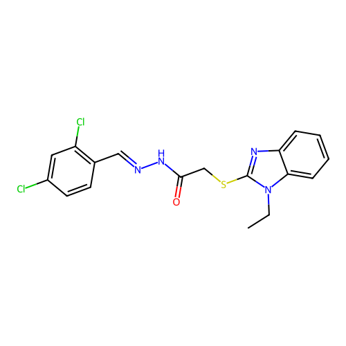 C18H16Cl2N4OS structure