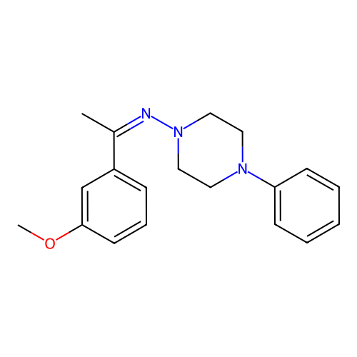 N-[1-(3-methoxyphenyl)ethylidene]-4-phenyl-1-piperazinamine structure