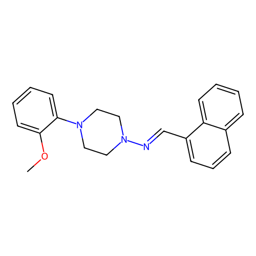 4-(2-Methoxyphenyl)-N-(1-naphthylmethylene)-1-piperazinamine structure