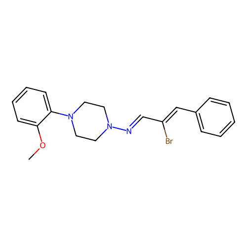 N-(2-Bromo-3-phenyl-2-propenylidene)-4-(2-methoxyphenyl)-1-piperazinamine structure