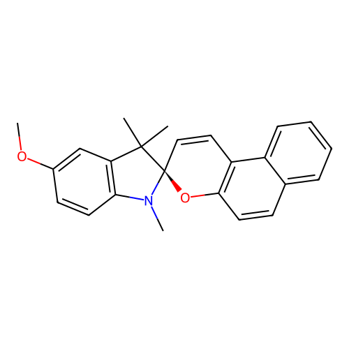 (R)-5'-methoxy-1',3',3'-trimethylspiro[benzo[f]chromene-3,2'-indoline] structure