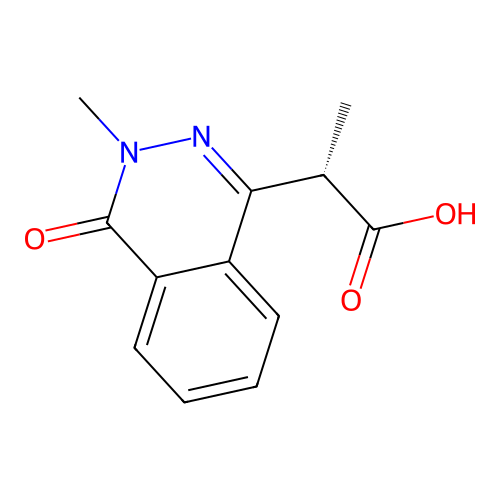 (S)-2-(3-methyl-4-oxo-3,4-dihydrophthalazin-1-yl)propanoic acid structure