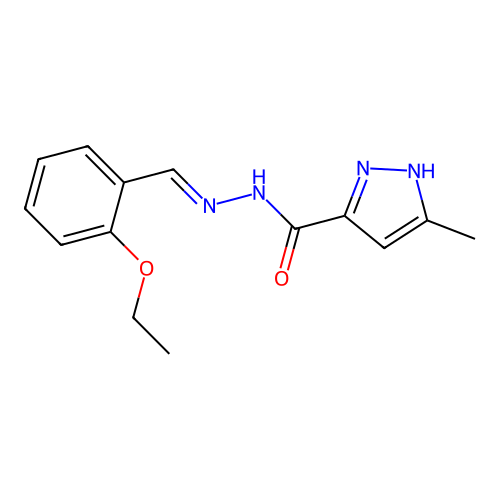N'-(2-Ethoxybenzylidene)-3-methyl-1H-pyrazole-5-carbohydrazide structure