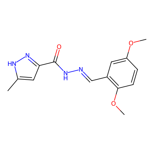 N'-(2,5-Dimethoxybenzylidene)-3-methyl-1H-pyrazole-5-carbohydrazide structure