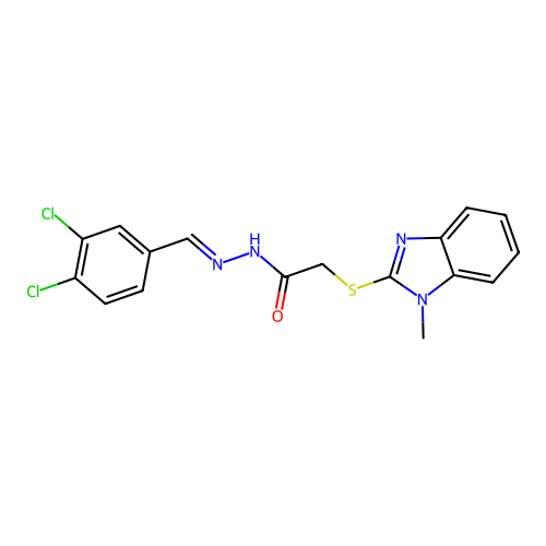 C17H14Cl2N4OS structure