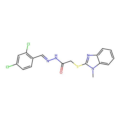 C17H14Cl2N4OS structure