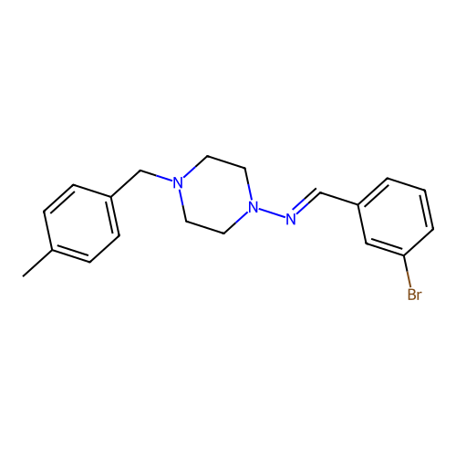 N-(3-Bromobenzylidene)-4-(4-methylbenzyl)-1-piperazinamine structure
