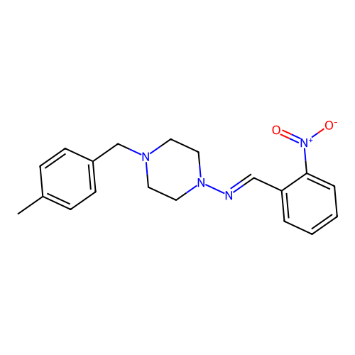 4-(4-Methylbenzyl)-N-(2-nitrobenzylidene)-1-piperazinamine structure