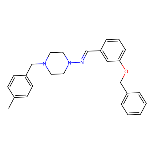 N-(3-(Benzyloxy)benzylidene)-4-(4-methylbenzyl)-1-piperazinamine structure