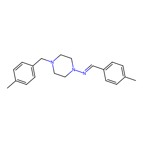 4-(4-Methylbenzyl)-N-(4-methylbenzylidene)-1-piperazinamine structure