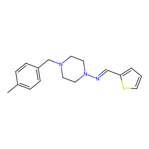 4-(4-Methylbenzyl)-N-(2-thienylmethylene)-1-piperazinamine structure