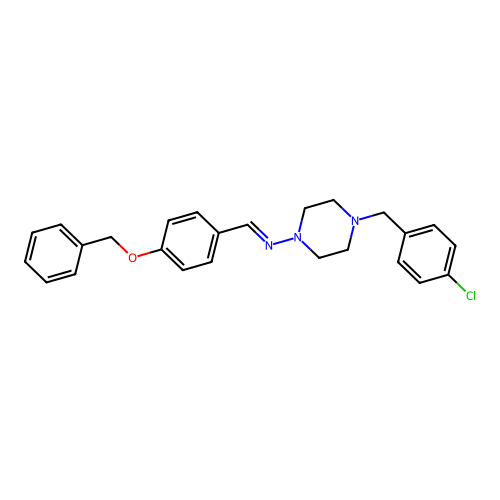 N-(4-(Benzyloxy)benzylidene)-4-(4-chlorobenzyl)-1-piperazinamine structure