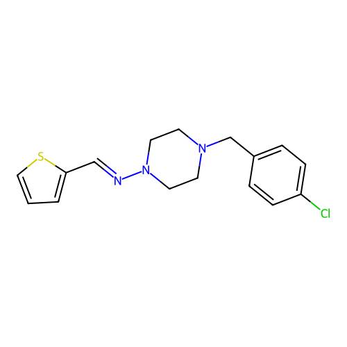 4-(4-Chlorobenzyl)-N-(2-thienylmethylene)-1-piperazinamine structure