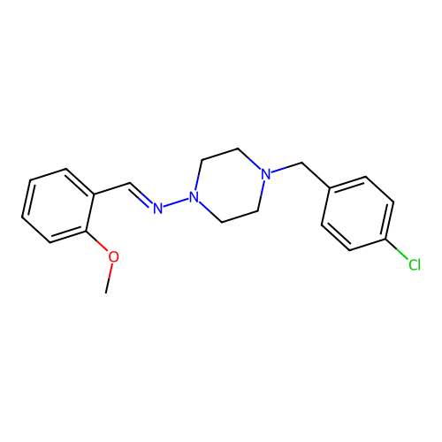 4-(4-Chlorobenzyl)-N-(2-methoxybenzylidene)-1-piperazinamine structure
