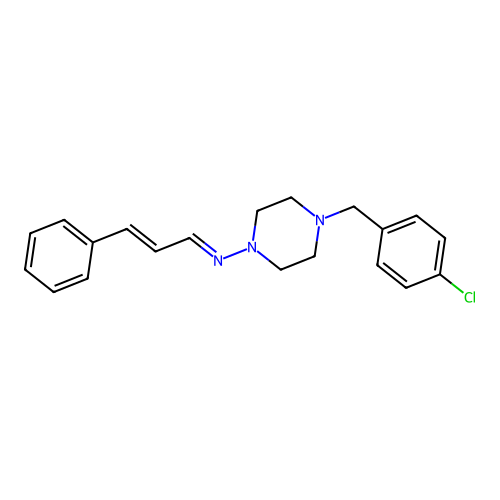4-(4-Chlorobenzyl)-N-(3-phenyl-2-propenylidene)-1-piperazinamine structure