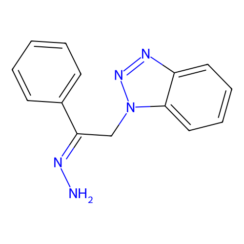 1-[(2Z)-2-Hydrazinylidene-2-phenylethyl]-1H-1,2,3-benzotriazole structure