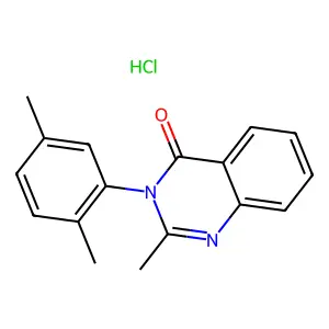 4(3H)-Quinazolinone, 3-(2,5-dimethylphenyl)-2-methyl-, hydrochloride (1:1) structure