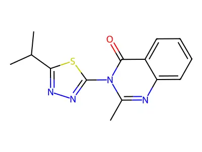 4(3H)-Quinazolinone, 3-(5-isopropyl-1,3,4-thiadiazolyl)-2-methyl- structure