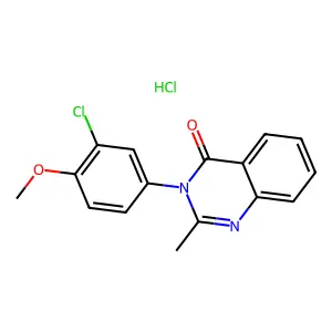 4(3H)-Quinazolinone, 3-(3-chloro-4-methoxyphenyl)-2-methyl-, hydrochloride structure
