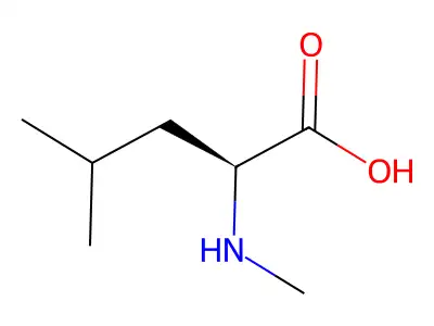 (S)-4-Methyl-2-(methylamino)pentanoic acid hydrochloride structure