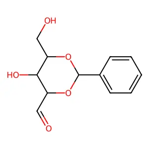 (4S,5R,6S)-5-hydroxy-6-(hydroxymethyl)-2-phenyl-1,3-dioxane-4-carbaldehyde structure