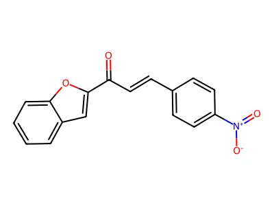2-Propen-1-one, 1-(2-benzofuranyl)-3-(4-nitrophenyl)- structure