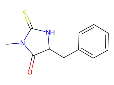 5-Benzyl-3-methyl-2-sulfanylideneimidazolidin-4-one structure