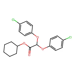 Acetic acid, bis(p-chlorophenoxy)-, cyclohexyl ester structure