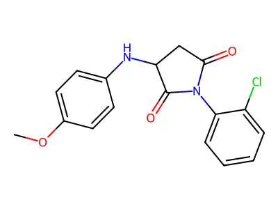 1-(2-Chlorophenyl)-3-[(4-methoxyphenyl)amino]pyrrolidine-2,5-dione structure