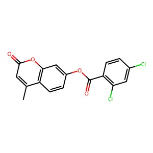 4-methyl-2-oxo-2H-chromen-7-yl 2,4-dichlorobenzoate structure