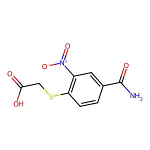 2-[(4-Carbamoyl-2-nitrophenyl)sulfanyl]acetic acid structure