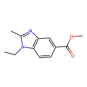 Methyl 1-ethyl-2-methylbenzimidazole-5-carboxylate structure