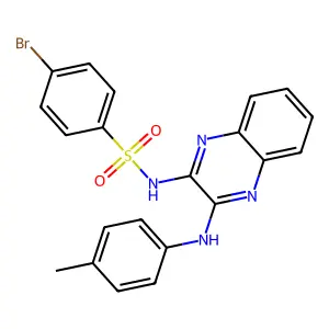4-bromo-N-[3-(4-methylanilino)quinoxalin-2-yl]benzenesulfonamide structure