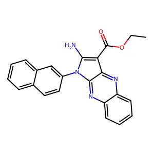 Ethyl 2-amino-1-(2-naphthalenyl)-1H-pyrrolo[2,3-b]quinoxaline-3-carboxylate structure