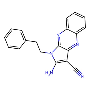 2-Amino-1-phenethyl-1H-pyrrolo[2,3-b]quinoxaline-3-carbonitrile structure