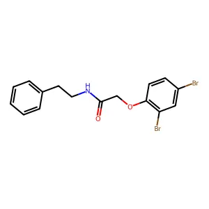 2-(2,4-dibromophenoxy)-N-(2-phenylethyl)acetamide structure