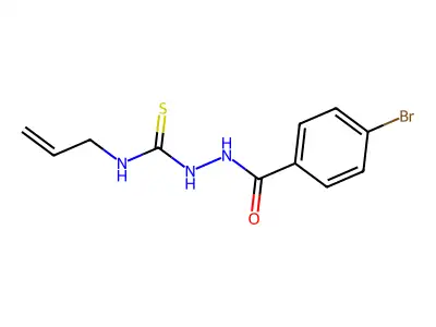 (Z)-N-allyl-2-(4-bromobenzoyl)hydrazinecarbimidothioic acid structure