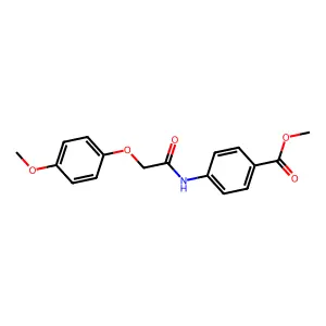 Methyl 4-[2-(4-methoxyphenoxy)acetamido]benzoate structure