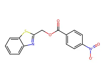 1,3-Benzothiazol-2-ylmethyl 4-nitrobenzoate structure