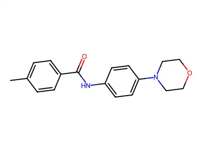 4-methyl-N-[4-(4-morpholinyl)phenyl]benzamide structure