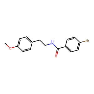 4-bromo-N-[2-(4-methoxyphenyl)ethyl]benzamide structure