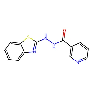 N'-(1,3-benzothiazol-2-yl)pyridine-3-carbohydrazide structure